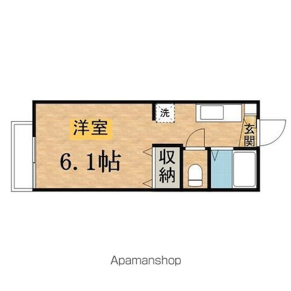 フラッツＭ[1R/21.04m2]の間取図