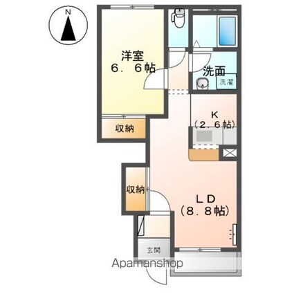 ヴィラ　エスポアール[1LDK/44.52m2]の間取図
