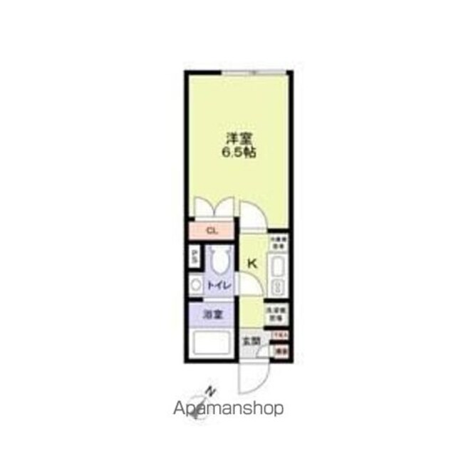 ＶＩＳＴＡ　ＡＳＡＧＡＹＡ．Ｎ[1K/20.25m2]の間取図