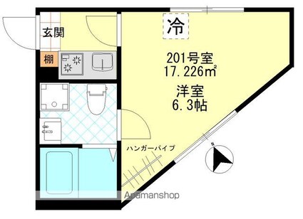 Ｇａｒｄｅｎｓ小金井[1K/17.22m2]の間取図