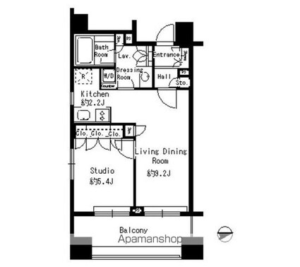 東京都港区南青山６丁目[1LDK/39.43m2]の間取図