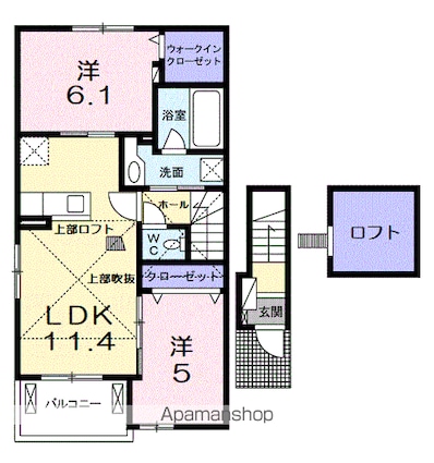 グラン・ヌーヴォー[2LDK/55.1m2]の間取図