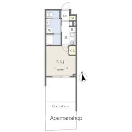 愛知県名古屋市北区杉村１丁目[1K/28.08m2]の間取図