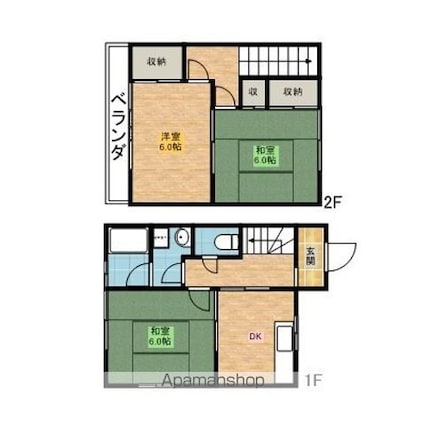 コーポツツイＤ[3DK/53m2]の間取図