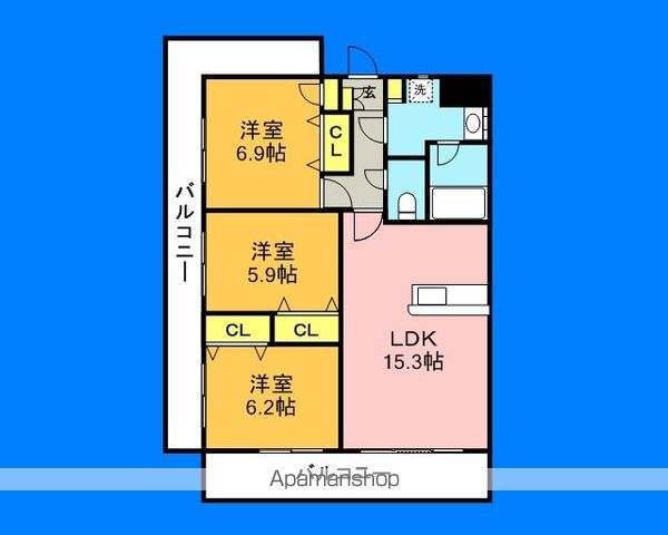 パラシオン伊都の間取り写真