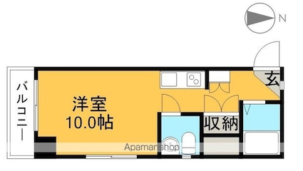 サンテラス北本町[1R/29.98m2]の間取図