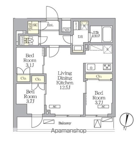 NOGATA RESIDENCEの間取り写真
