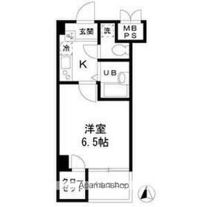 パラドール両国[1K/21.67m2]の間取図