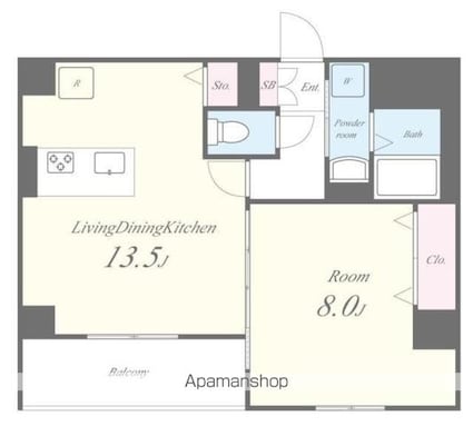 ＴＳレジデンス東陽町[1LDK/48.49m2]の間取図