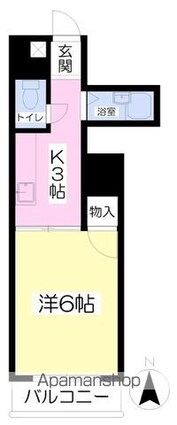 グロリーハイツ重松[1K/17.28m2]の間取図