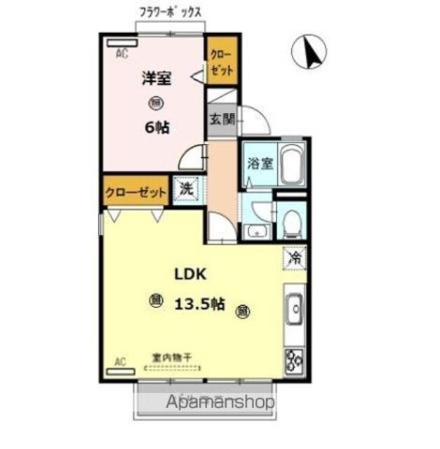 セジュールＭＴ[1LDK/45.37m2]の間取図