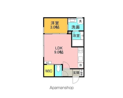 Ｃｌａｉｒ　Ｓｏｌａｒｅ[1LDK/30.3m2]の間取図