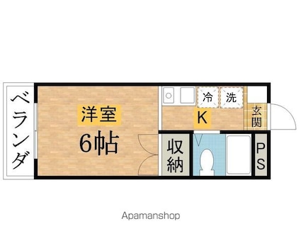 ＭＧヒルズ[1R/18m2]の間取図
