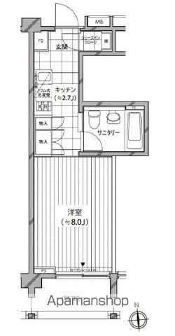 カスタリア麻布十番七面坂の間取り写真