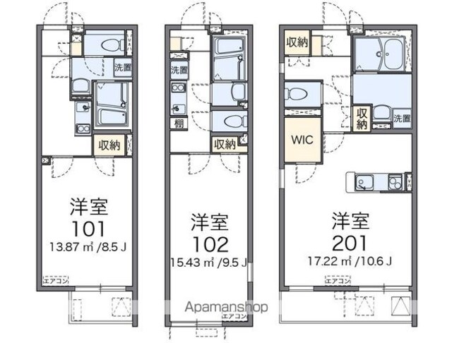 レオネクストナズナ[1R/38.03m2]の間取図