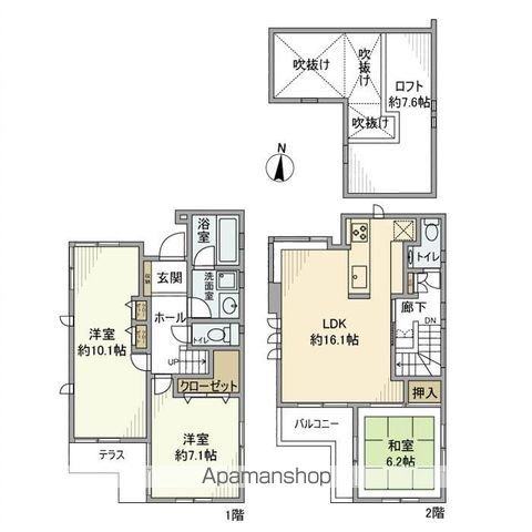 今川戸建の間取り