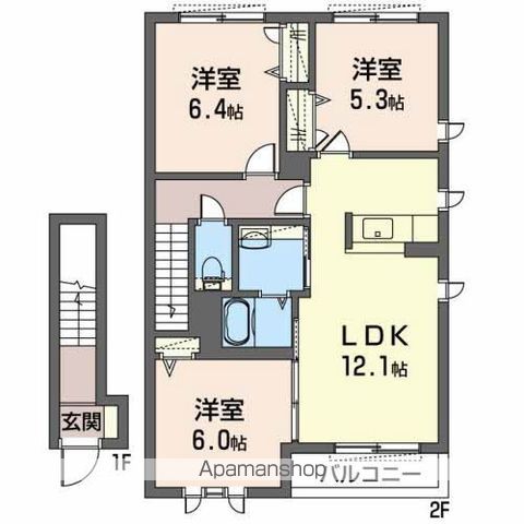 有田郡有田川町大字土生のアパートの間取り