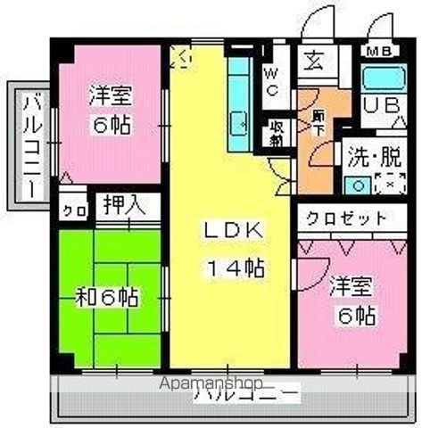 パラディ211の間取り写真