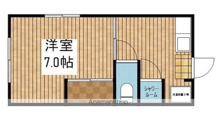 プラットホーム[1K/23.83m2]の間取図