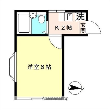 ハウス華[1K/18m2]の間取図
