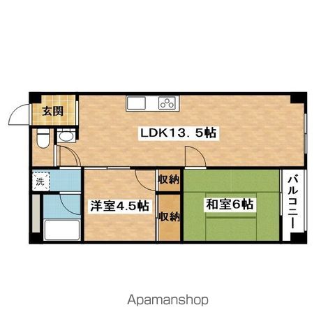 第二阿井マンションの間取り写真