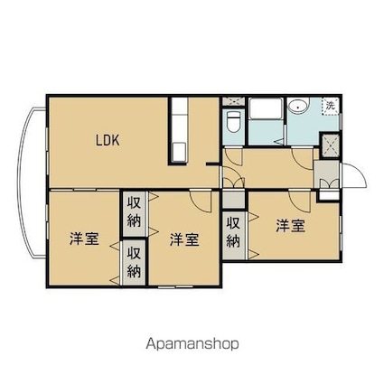 アルソ津志田[3LDK/69.8m2]の間取図