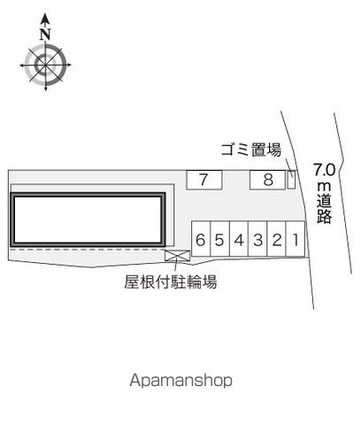 レオパレスマ　メゾン[1K/23.18m2]の配置図