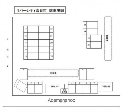 リバーシティ五日市[1R/18.9m2]の配置図
