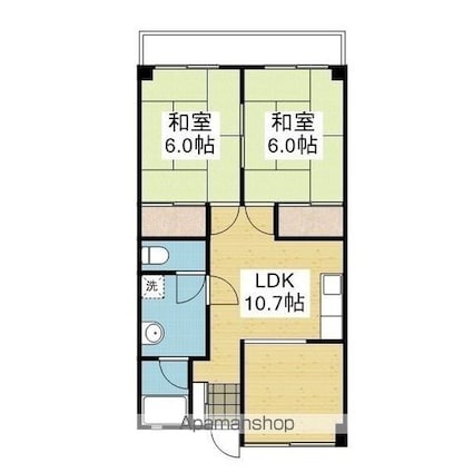 スミタスヴィレッジ土居田[2LDK/53.46m2]の間取図