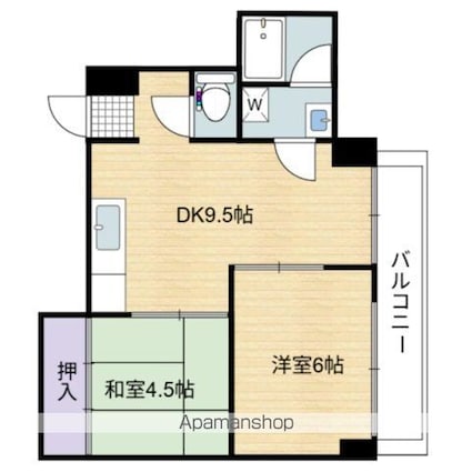 ビレッジ岩崎[2DK/45.32m2]の間取図