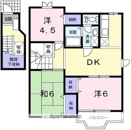 オーチャード手城[3DK/65.57m2]の間取図