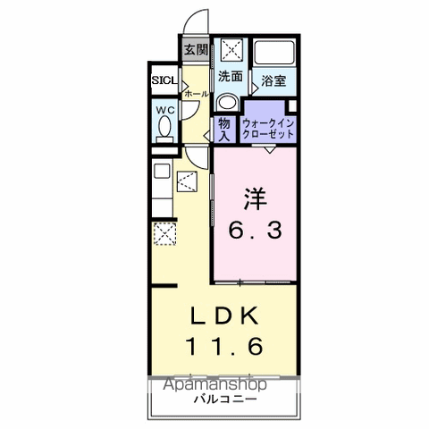 【中神町アパート　　　　　　　　　　　　　　　　　　　　　　　の間取り】