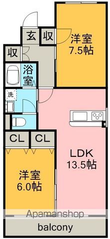 高杉ハイツ丹羽の間取り写真