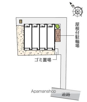 レオネクストｓｋｙ　ｂｌｕｅ[1K/22.61m2]の配置図