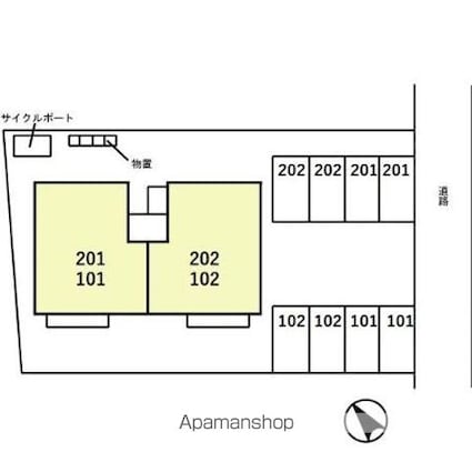 福井県福井市加茂河原３丁目[3LDK/76.7m2]の配置図