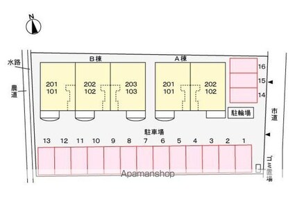 レス　ポール　Ｂ[2LDK/58.8m2]の配置図
