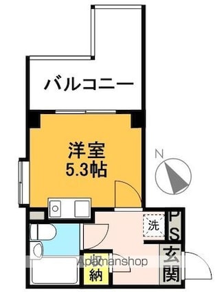 東京都世田谷区代田３丁目[1R/17.11m2]の間取図