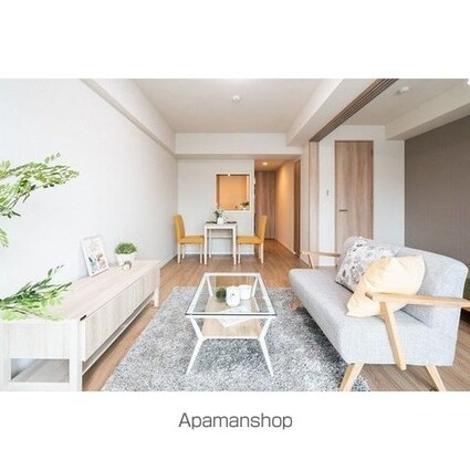 市谷台町坂フロント[1LDK/39.09m2]のリビング・居間