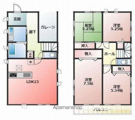 播但線 姫路駅 徒歩14分 2階建 築13年の間取り写真
