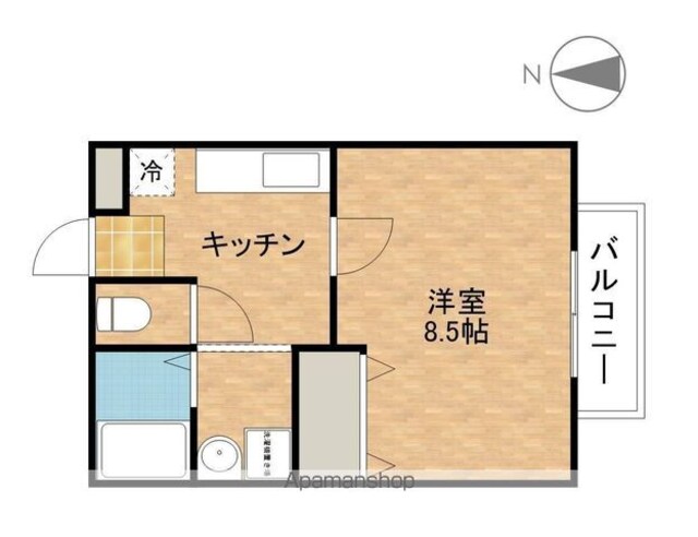 フリーデンヒュッテ[1K/28.98m2]の間取図