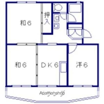 サンハイム富士見[3DK/58.69m2]の間取図