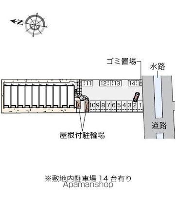 クレイノステラ　庭瀬[1K/29.71m2]の配置図