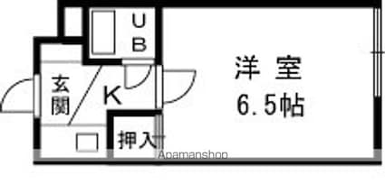 和歌山県和歌山市栄谷[1K/17.7m2]の間取図