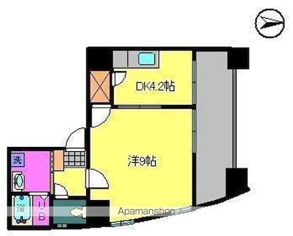 ウエストコート[1DK/33.2m2]の間取図