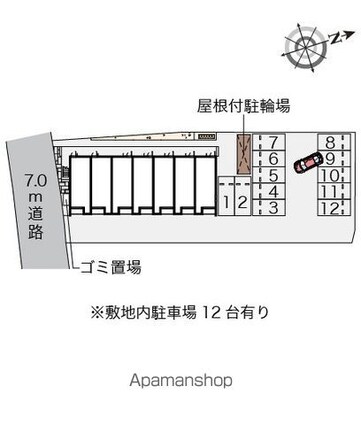 クレイノパティオ南宮[1K/25.89m2]の配置図