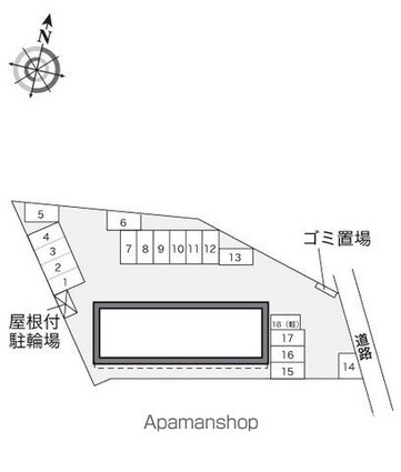 レオパレスパストラル甲斐[1K/28.02m2]の配置図