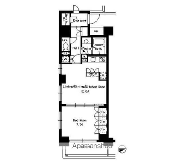東京都文京区水道２丁目[1LDK/50.76m2]の間取図