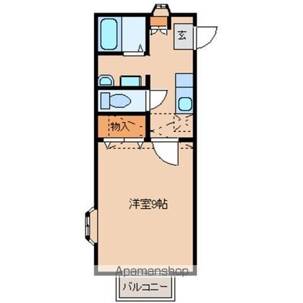 ダンディピース[1K/30.24m2]の間取図