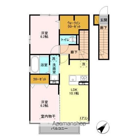 メゾンド・グローリー 205 ｜ 千葉県松戸市久保平賀204（賃貸アパート2LDK・2階・59.46㎡） その2