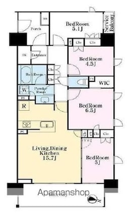 クレアホームズ千葉センタークロス[4LDK/75.89m2]の間取図